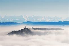 Vue aérienne du château du Haut-Koenigsbourg - © Tristan Vuano - A vue de coucou