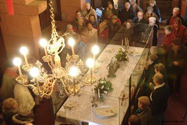 La salle des fêtes aménagée pour la période de Noël - © Jean-Luc Stadler