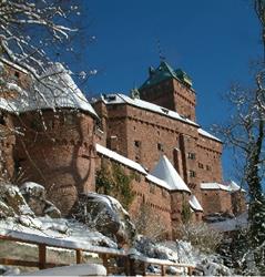 Le logis du château du Haut-Koenigsbourg sous la neige - © Cédric Populus