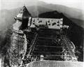 The grand bastion and upper garden during the restoration of the castle - © DBV/Inventaire Alsace