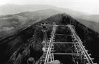 The grand bastion and upper garden during the restoration of the castle - © DBV/Inventaire Alsace