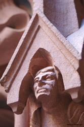 Detail of a sculpture on the polygonal staircase at Haut-Koenigsbourg castle - © Jean-Luc Stadler