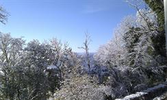 Erster Schnee auf der Hohkönigsburg - © château du Haut-Koenigsbourg