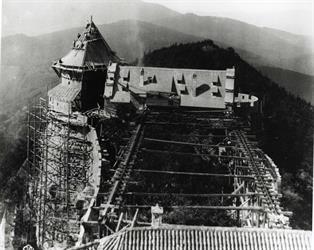 Le grand bastion et le haut jardin lors de la restauration - © DBV/Inventaire Alsace