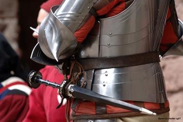 Detail of an armor during the "Time Machine" at Haut Koenigsbourg castle, April 2009 - © Jean-Luc Stadler