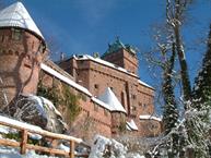 Le logis du château du Haut-Koenigsbourg sous la neige - © Cédric Populus - Château du Haut-Koenigsbourg, Alsace, France