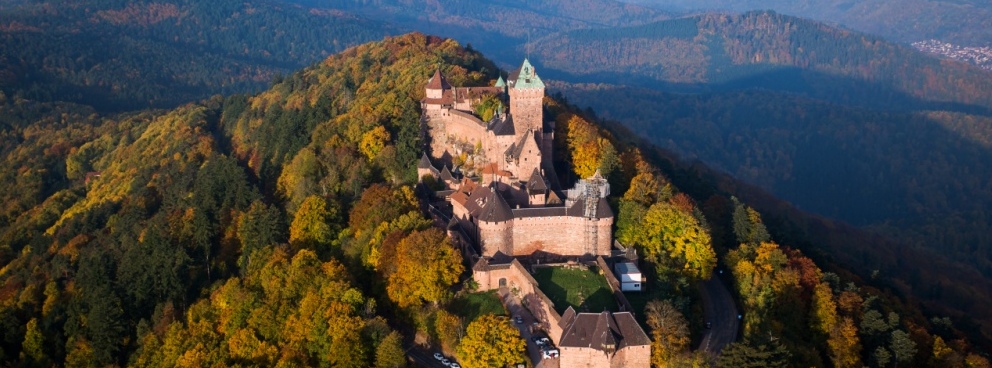 Aerial view from Haut-Koenigsbourg castle - © Tristan Vuano - A vue de coucou - Hohkönigsburg, Elsass, Frankreich