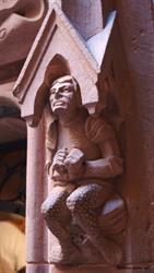 Détail d'une sculpture sur l'escalier polygonal du château du Haut-Koenigsbourg - © Jean-Luc Stadler